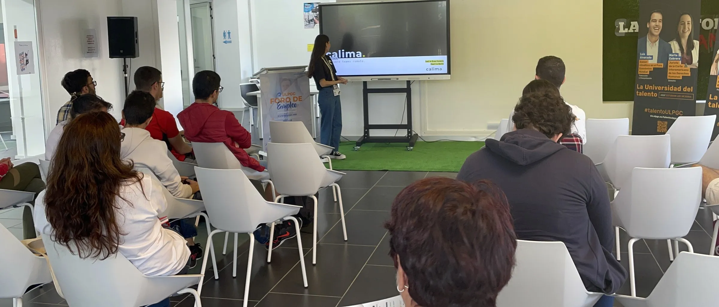 A Calima talk for students at a university job fair
